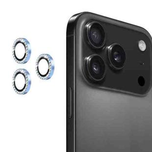 For iPhone 17 Pro / 17 Pro Max ENKAY AR Anti-reflection Individual Diamond Ring Camera Lens Glass Full Film(Sierra Blue)