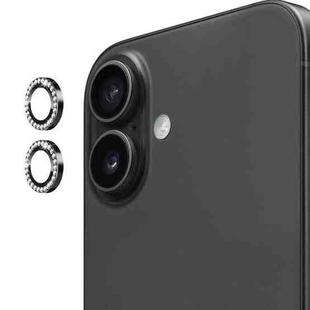 For iPhone 17 ENKAY AR Anti-reflection Individual Diamond Ring Camera Lens Glass Full Film(Black)