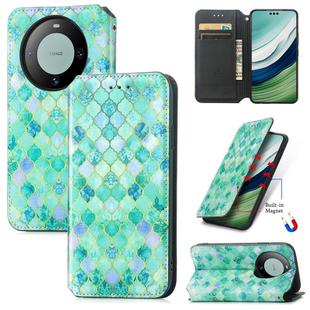 For Huawei Mate 60 Pro CaseNeo Colorful Magnetic Leather Phone Case(Emeralds)