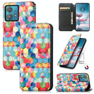 For Motorola Edge 40 Neo CaseNeo Colorful Magnetic Leather Phone Case(Magic Space)