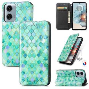 For Motorola Moto G24 Power CaseNeo Colorful Magnetic Leather Phone Case(Emeralds)