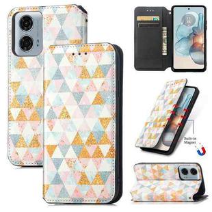 For Motorola Moto G24 Power CaseNeo Colorful Magnetic Leather Phone Case(Rhombus)