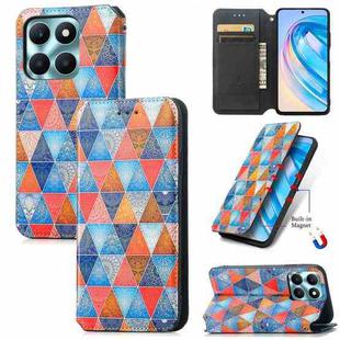 For Honor X6a CaseNeo Colorful Magnetic Leather Phone Case(Rhombus Mandala)