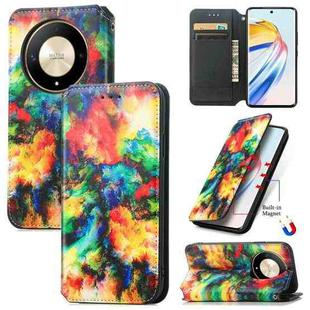 For Honor X9b CaseNeo Colorful Magnetic Leather Phone Case(Colorful Cloud)