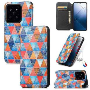 For Xiaomi 14 CaseNeo Colorful Magnetic Leather Phone Case(Rhombus Mandala)