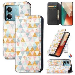 For Xiaomi Redmi Note 13 5G CaseNeo Colorful Magnetic Leather Phone Case(Rhombus)