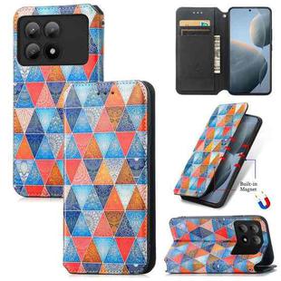 For Xiaomi Redmi K70E CaseNeo Colorful Magnetic Leather Phone Case(Rhombus Mandala)