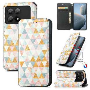 For Xiaomi Redmi K70E CaseNeo Colorful Magnetic Leather Phone Case(Rhombus)