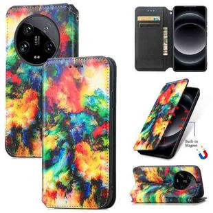 For Xiaomi Redmi A3 CaseNeo Colorful Magnetic Leather Phone Case(Colorful Cloud)