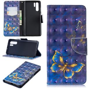 3D Colored Drawing Pattern Horizontal Flip Leather Case for  Huawei P30 Pro, with Holder & Card Slots & Wallet(Butterfly)