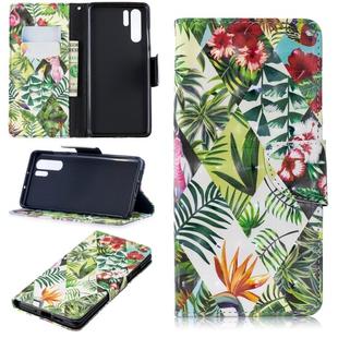 3D Colored Drawing Pattern Horizontal Flip Leather Case for  Huawei P30 Pro, with Holder & Card Slots & Wallet(Banana Leaf)