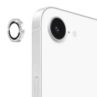 For iPhone 16e ENKAY AR Anti-reflection Individual Diamond Ring Camera Lens Glass Full Film(Silver)