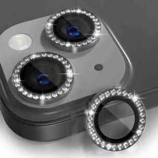 For iPhone 13 / 13 mini ENKAY AR Anti-reflection Individual Diamond Ring Camera Lens Glass Full Film(Black)