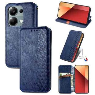 For Xiaomi Redmi Note 13 Pro 4G Cubic Grid Pressed Magnetic Leather Phone Case(Blue)