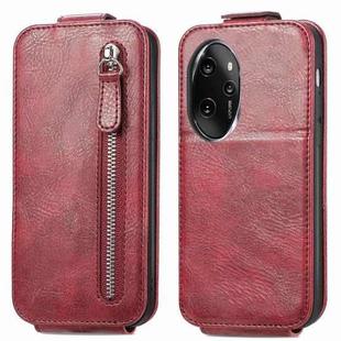 For Honor 100 Pro Zipper Wallet Vertical Flip Leather Phone Case(Red)