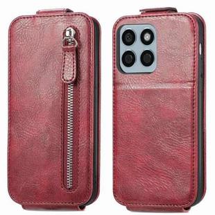 For Honor X8b Zipper Wallet Vertical Flip Leather Phone Case(Red)