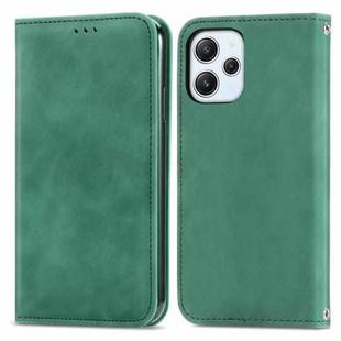 For Xiaomi Redmi 12 4G Retro Skin Feel Magnetic Flip Leather Phone Case(Green)