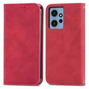 For Xiaomi Redmi Note 12 4G Retro Skin Feel Magnetic Flip Leather Phone Case(Red)