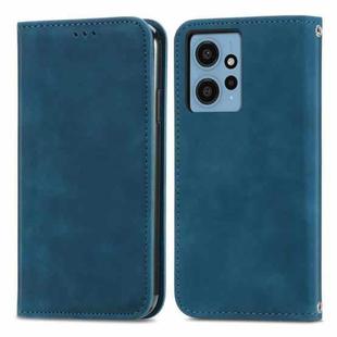 For Xiaomi Redmi Note 12 4G Retro Skin Feel Magnetic Flip Leather Phone Case(Blue)