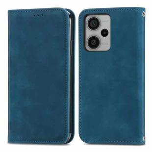 For Xiaomi Redmi Note 12 Pro+ 5G Retro Skin Feel Magnetic Flip Leather Phone Case(Blue)