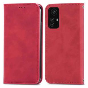 For Xiaomi Redmi Note 12S Retro Skin Feel Magnetic Flip Leather Phone Case(Red)