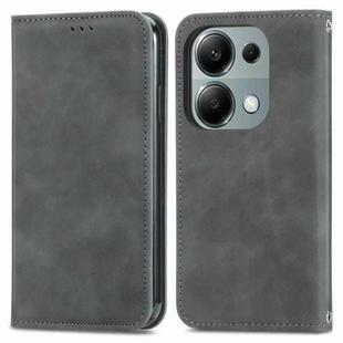 For Xiaomi Redmi Note 13 Pro 4G Retro Skin Feel Magnetic Flip Leather Phone Case(Grey)