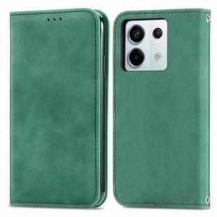 For Xiaomi Redmi Note 13 Pro 5G Retro Skin Feel Magnetic Flip Leather Phone Case(Green)