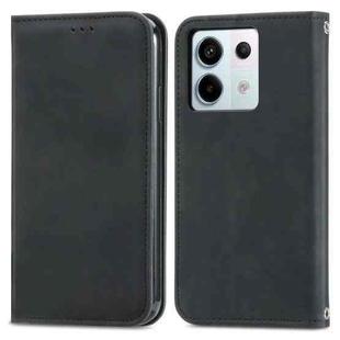 For Xiaomi Redmi Note 13 Pro 5G Retro Skin Feel Magnetic Flip Leather Phone Case(Black)