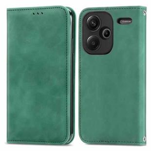 For Xiaomi Redmi Note 13 Pro+ 5G Retro Skin Feel Magnetic Flip Leather Phone Case(Green)