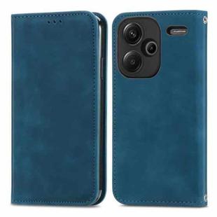 For Xiaomi Redmi Note 13 Pro+ 5G Retro Skin Feel Magnetic Flip Leather Phone Case(Blue)