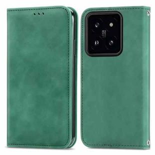 For Xiaomi  14 Pro Retro Skin Feel Magnetic Flip Leather Phone Case(Green)