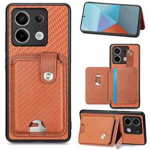 For Xiaomi Redmi Note 13 Pro Card Wallet Kickstand Back Phone Case with Tool Knife(Brown)
