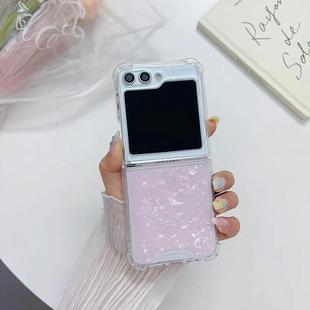 For Samsung Galaxy  Z Flip3 Shell Pattern Epoxy TPU Phone Case(Pink)