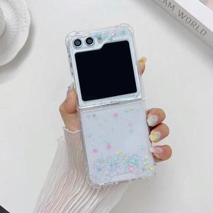 For Samsung Galaxy  Z Flip3 Star Love Glitter Epoxy TPU Phone Case(Mew dot)
