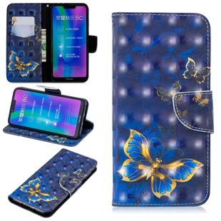 3D Colored Drawing Pattern Horizontal Flip Leather Case for  Huawei Honor8C, with Holder & Card Slots & Wallet(Butterfly)