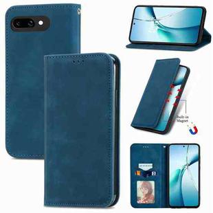For Google Pixel 9a Retro Skin Feel Magnetic Horizontal Flip Leather Phone Case(Blue)