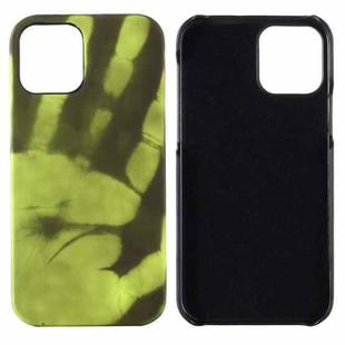 For iPhone 15 Thermal Sensor Discoloration Silicone Phone Case(Black Green)