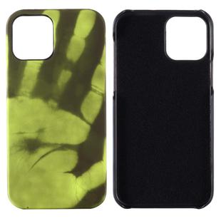 For  iPhone 15 Plus Thermal Sensor Discoloration Silicone Phone Case(Black Green)