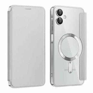 For Samsung Galaxy A06 4G Shield MagSafe RFID Anti-theft Leather Phone Case(Grey)