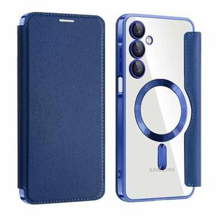 For Samsung Galaxy A16 5G Shield MagSafe RFID Anti-theft Leather Phone Case(Dark Blue)