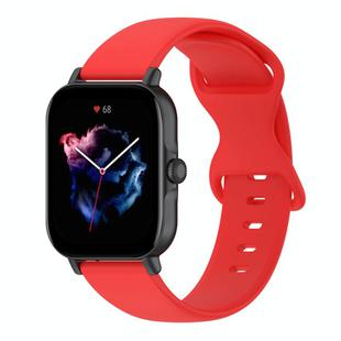 For Amazfit Active S Butterfly 8-shaped Buckle Silicone Watch Band(Red)