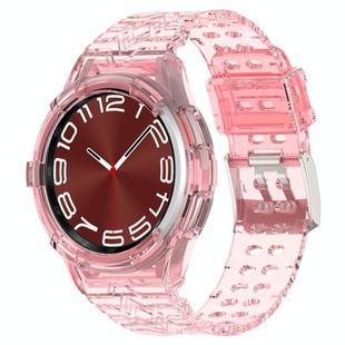 For Samsung Galaxy Watch6 Classic 47mm  R960 Glacier TPU Integrated Watch Band(Pink)