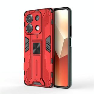 For Redmi Note 13 5G Supersonic Armor PC Hybrid TPU Phone Case(Red)