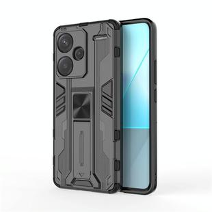 For Redmi Note 13 Pro 5G Supersonic Armor PC Hybrid TPU Phone Case(Black)