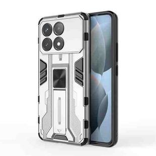 For Redmi K70 Supersonic Armor PC Hybrid TPU Phone Case(Silver)