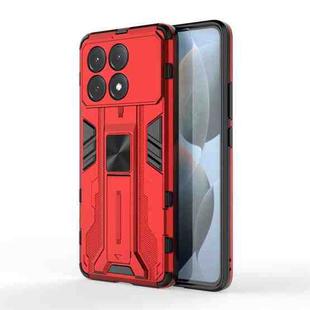 For Redmi K70E Supersonic Armor PC Hybrid TPU Phone Case(Red)