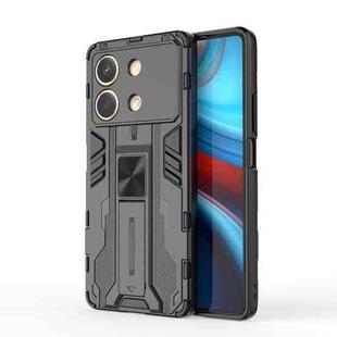 For Redmi Note 13R Pro Supersonic Armor PC Hybrid TPU Phone Case(Black)