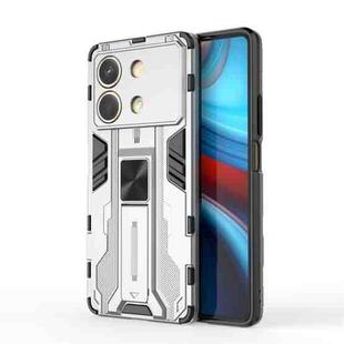 For Redmi Note 13R Pro Supersonic Armor PC Hybrid TPU Phone Case(Silver)