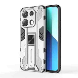 For Redmi Note 13 4G Supersonic Armor PC Hybrid TPU Phone Case(Silver)