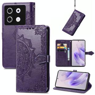 For Infinix Zero 30 4G Mandala Flower Embossed Leather Phone Case(Purple)
